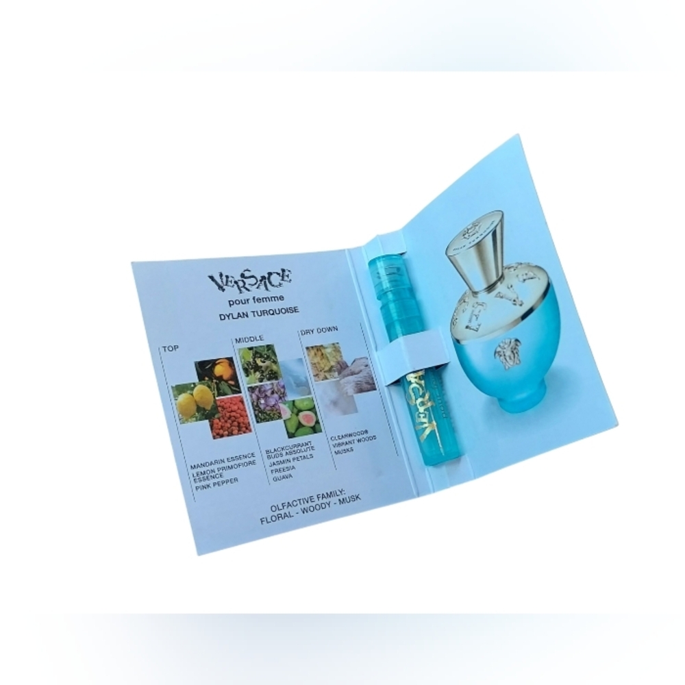 Cosmetic Makeup  Bag Pouch With Versace Dylan Turquoise Perfume Sample NWT - Picture 6 of 6